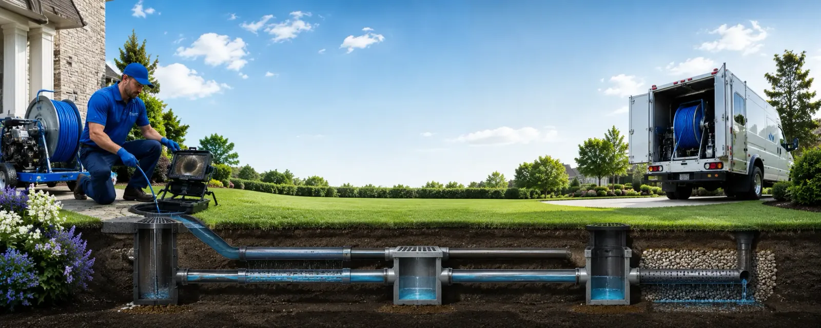 Outdoor drain cleaning information for Big Bend, WI